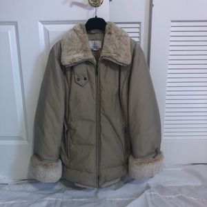Marina Rinaldi Down Jacket with Fox Fur Trim